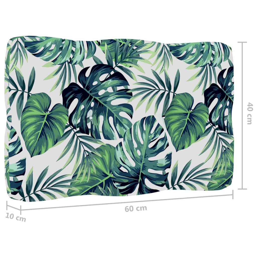 vidaXL Gartenstühle 2 Stk. Kissen mit Pflanzen-Motiven Kiefernholz