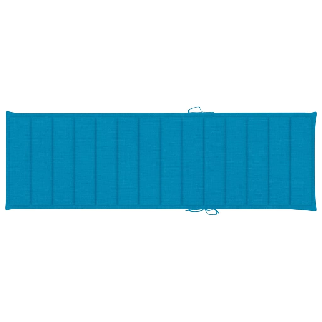 vidaXL Sonnenliege mit Blauer Auflage Imprägniertes Kiefernholz