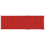 vidaXL Sonnenliege mit Roter Auflage Imprägniertes Kiefernholz