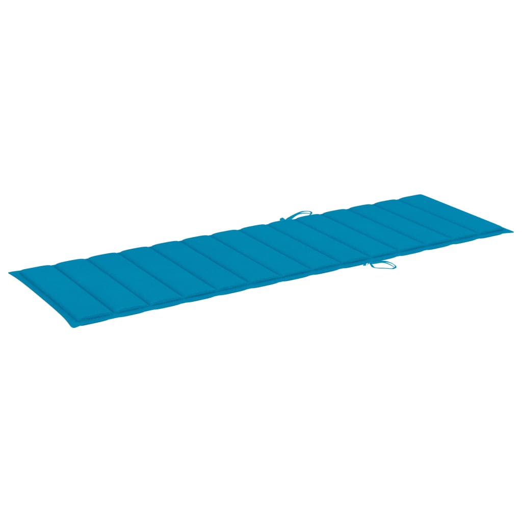 vidaXL Doppel-Sonnenliege mit Blauen Auflagen Kiefer Imprägniert