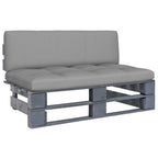 vidaXL Outdoor-Mittelsofa Paletten Imprägniertes Kiefernholz Grau