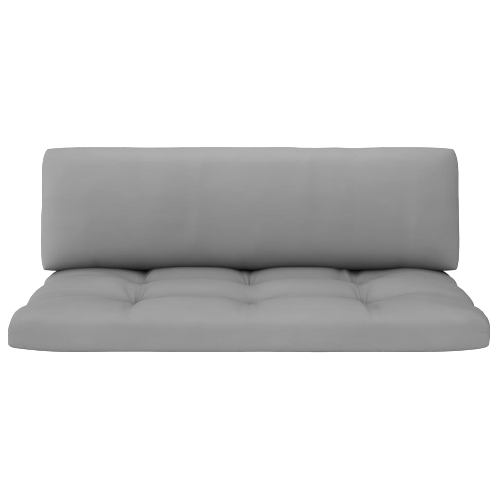 vidaXL Outdoor-Mittelsofa Paletten Imprägniertes Kiefernholz Grau