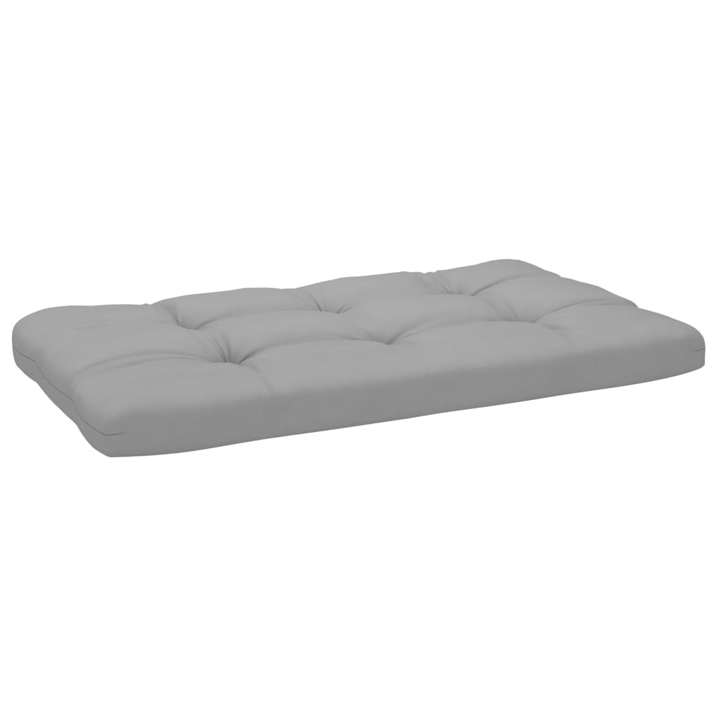 vidaXL 2-Sitzer-Palettensofa mit Kissen Grau Imprägniertes Kiefernholz