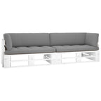 vidaXL 2-Sitzer-Palettensofa Weiß Imprägniertes Kiefernholz