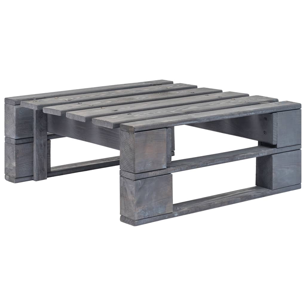 vidaXL 6-tlg. Paletten-Lounge-Set Grau Imprägniertes Kiefernholz