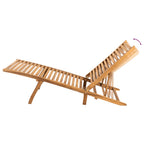 vidaXL Sonnenliege Massivholz Teak