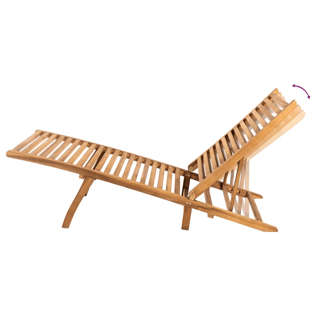 vidaXL Sonnenliege Massivholz Teak