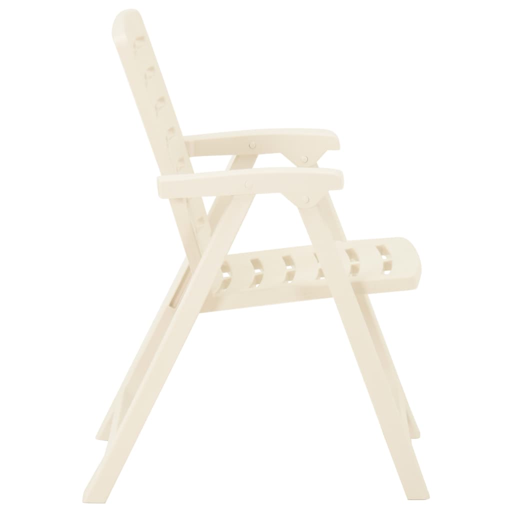 vidaXL Gartenstühle 4 Stk. Kunststoff Weiß