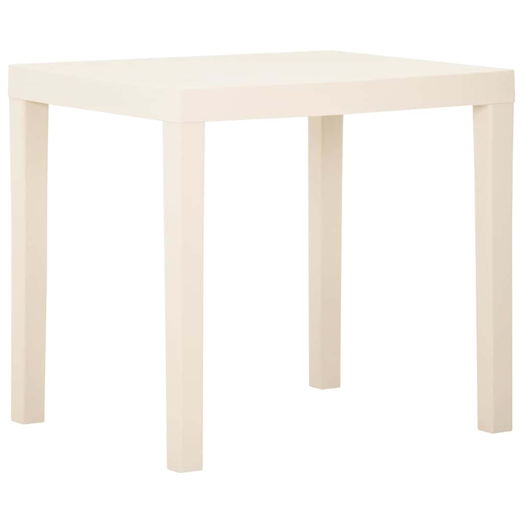 vidaXL Gartentisch Weiß 79x65x72 cm Kunststoff