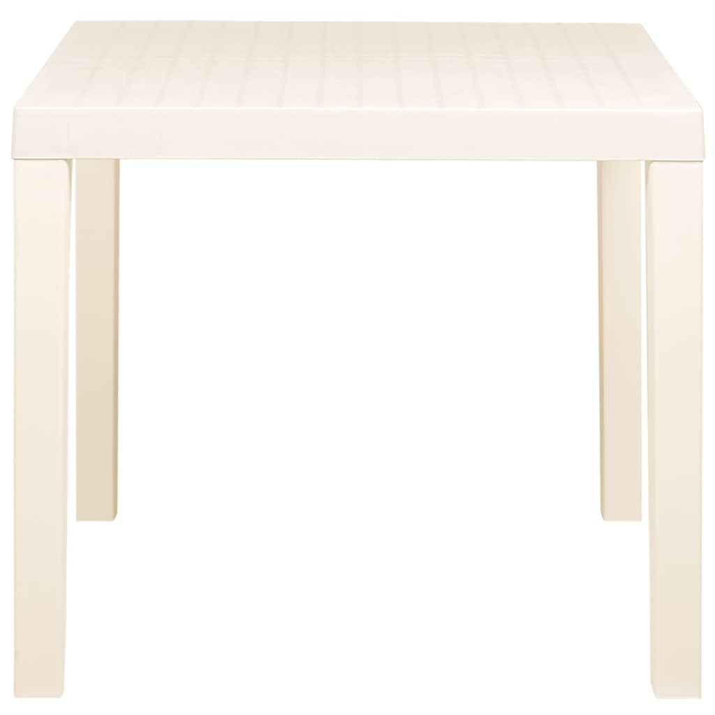 vidaXL Gartentisch Weiß 79x65x72 cm Kunststoff