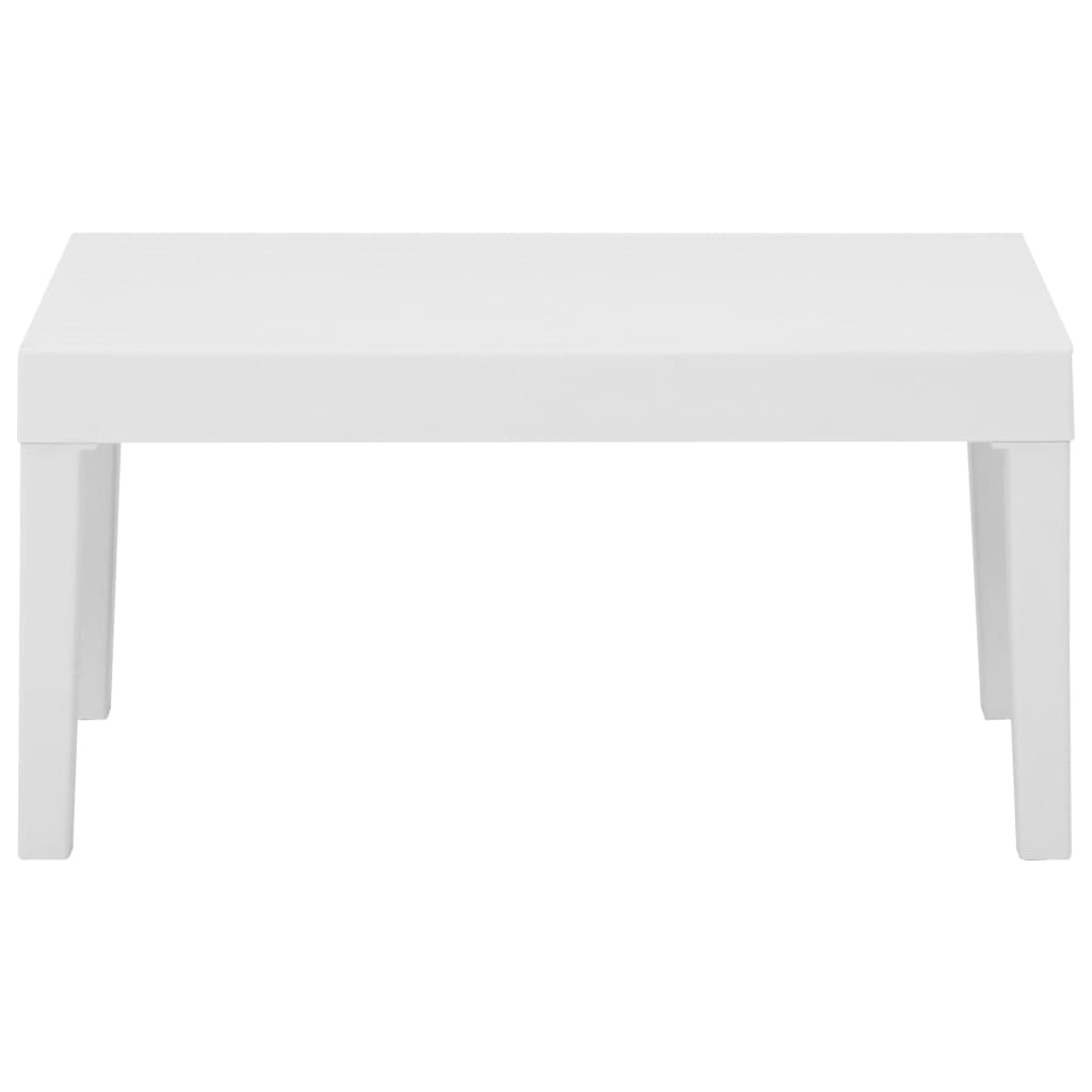 vidaXL Lounge-Gartentisch Kunststoff Weiß