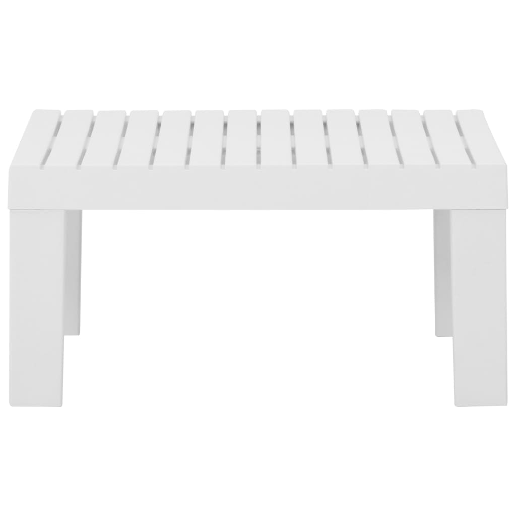 vidaXL Lounge-Gartentisch Kunststoff Weiß