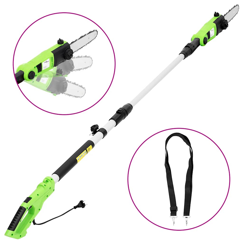 vidaXL Elektrische Kettensäge mit Teleskopstange 25 cm 710 W