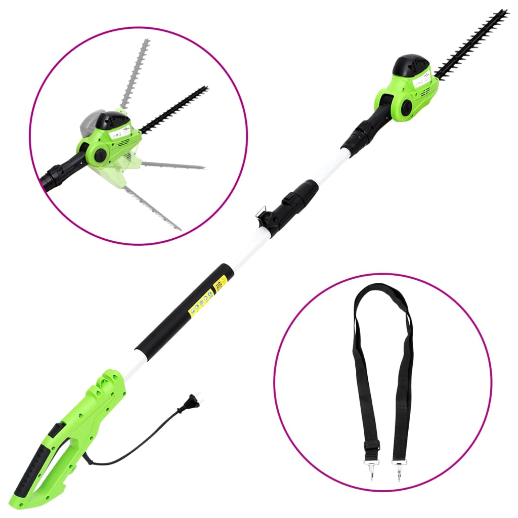 vidaXL Elektrische Teleskopstangen-Heckenschere 41 cm 550 W