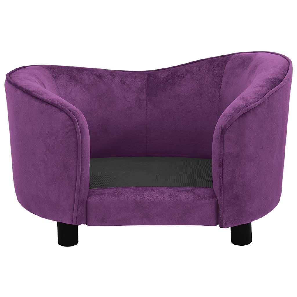 vidaXL Hundesofa Burgunderrot 69x49x40 cm Plüsch