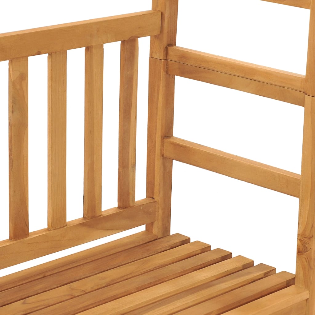 vidaXL Gartenbank mit Pergola 115 cm Massivholz Teak