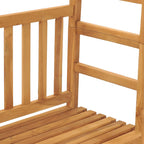 vidaXL Gartenbank mit Pergola 115 cm Massivholz Teak