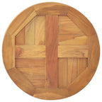 vidaXL Tischplatte Massivholz Teak Rund 2,5 cm 40 cm