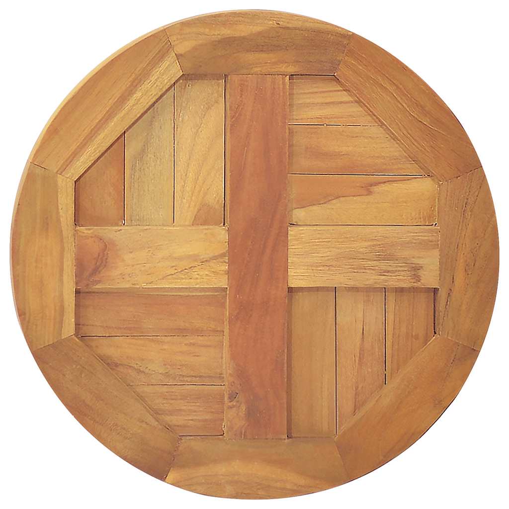 vidaXL Tischplatte Massivholz Teak Rund 2,5 cm 40 cm