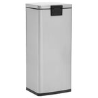 vidaXL Mülleimer mit Pedal Anti-Fingerabdruck 30 L Silbern Edelstahl