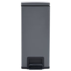 vidaXL Mülleimer mit Pedal Anti-Fingerabdruck 30 L Grau Edelstahl