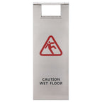 vidaXL Warnschild Klappbar Achtung Rutschgefahr Edelstahl