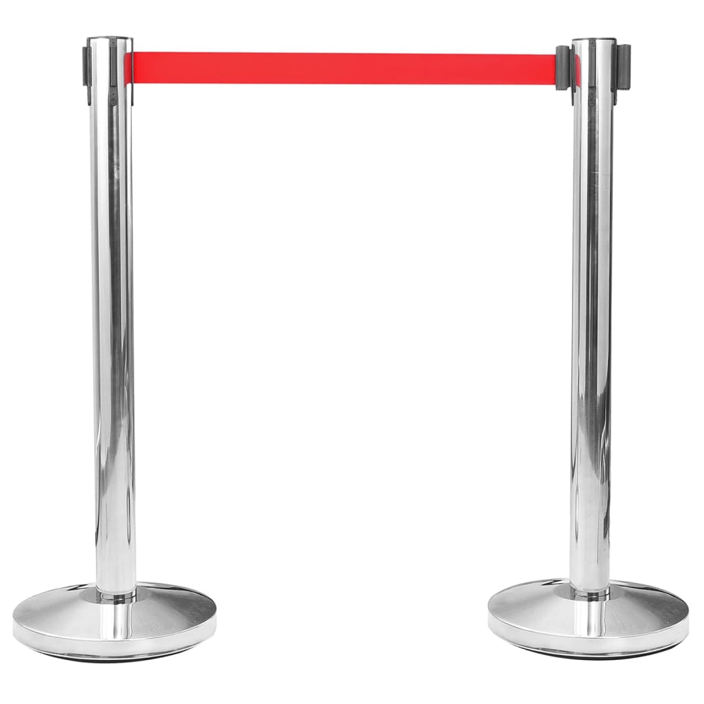 vidaXL Personenleitsysteme 4 Stk. Edelstahl Silbern