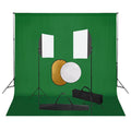 vidaXL Fotostudio-Set mit Softboxen, Hintergrundsystem und Reflektor