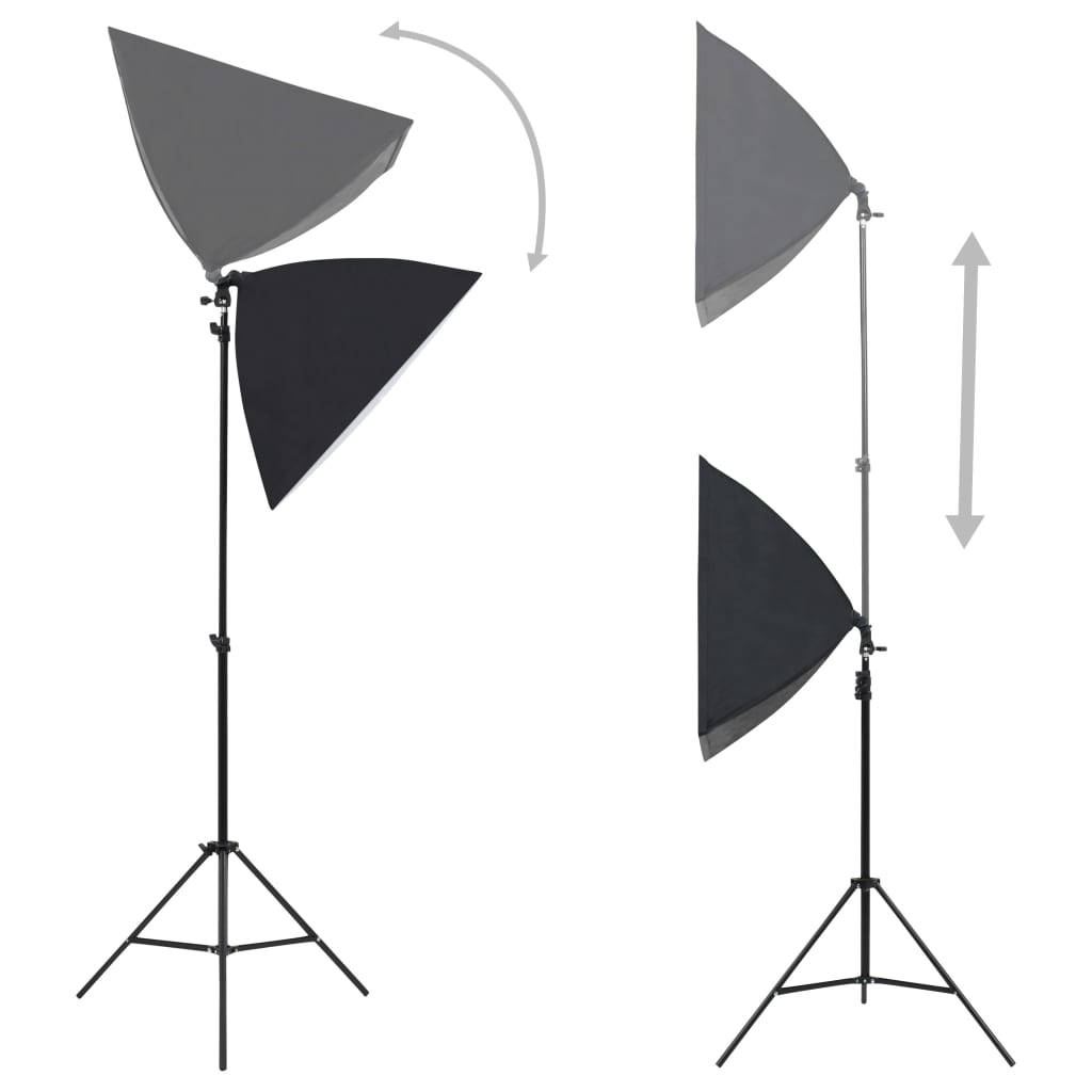 vidaXL Fotostudio-Set mit Leuchten, Hintergrundsystem und Reflektor