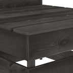 vidaXL Garten-Mittelsofa aus Paletten Grau Kiefernholz Imprägniert
