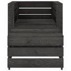 vidaXL 2-tlg. Garten-Paletten-Lounge-Set Kiefernholz Grau Imprägniert