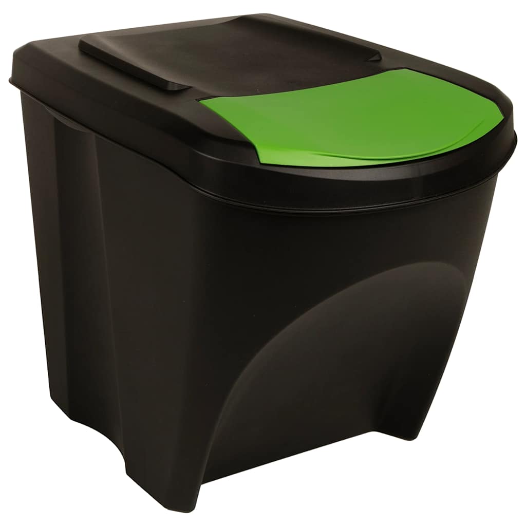 vidaXL Stapelbare Mülleimer 3 Stk. Anthrazit 75 L