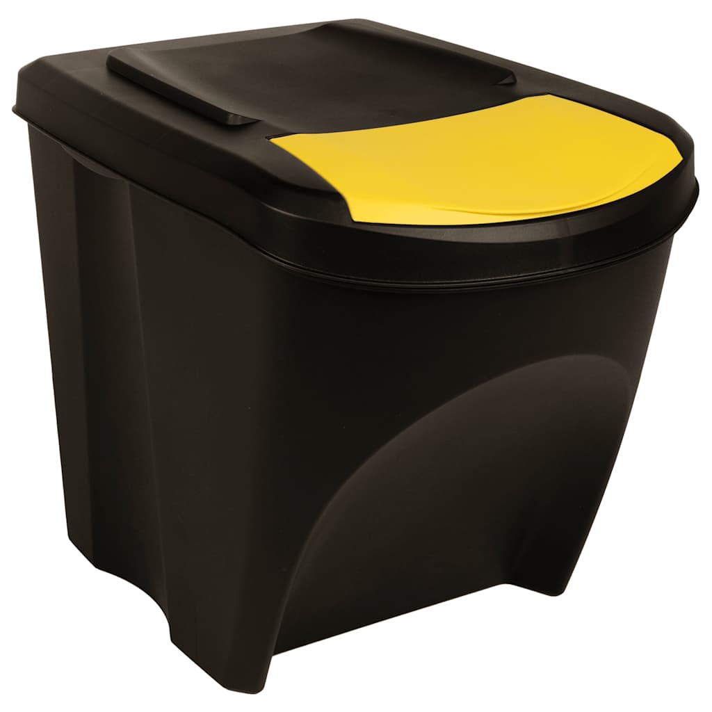 vidaXL Stapelbare Mülleimer 3 Stk. Anthrazit 75 L