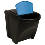 vidaXL Stapelbare Mülleimer 3 Stk. Anthrazit 75 L