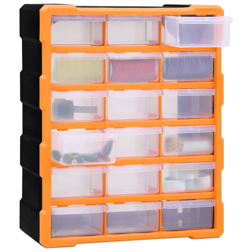 vidaXL Multi-Schubladen-Organizer 18 Schubladen 38x16x47 cm