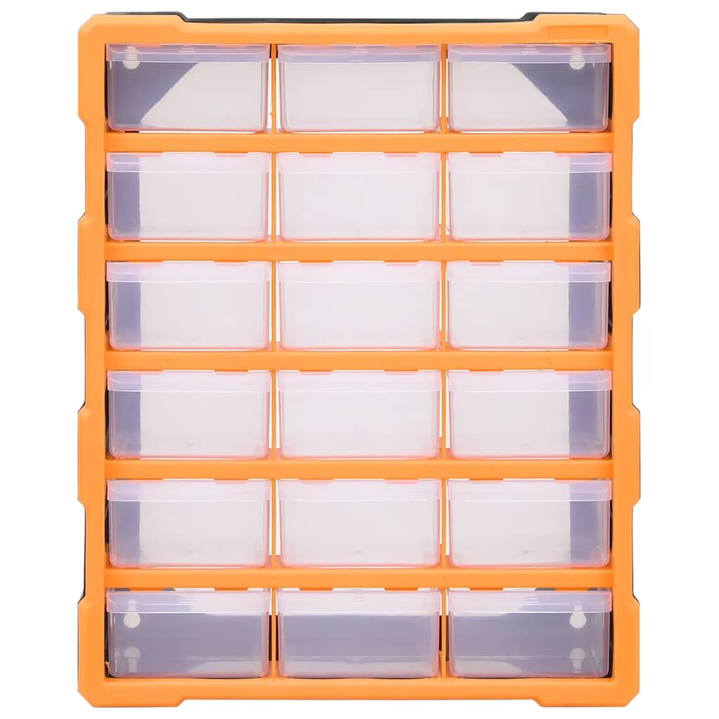 vidaXL Multi-Schubladen-Organizer 18 Schubladen 38x16x47 cm
