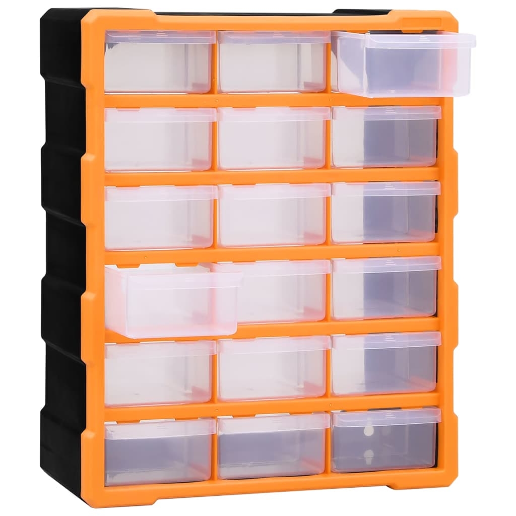 vidaXL Multi-Schubladen-Organizer 18 Schubladen 38x16x47 cm