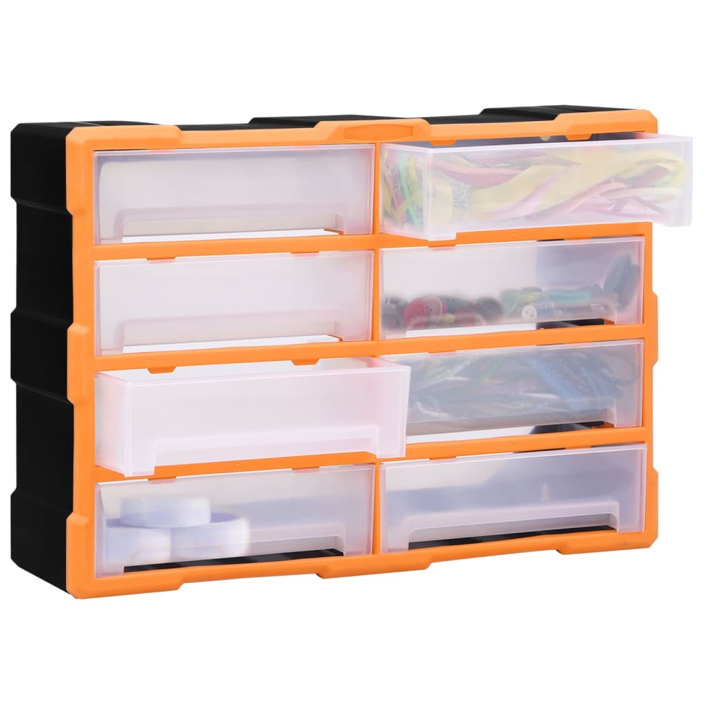 vidaXL Multi-Schubladen-Organizer 8 große Schubladen 52x16x37 cm