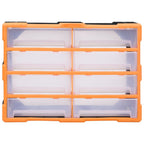 vidaXL Multi-Schubladen-Organizer 8 große Schubladen 52x16x37 cm