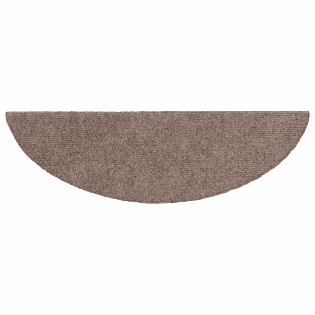vidaXL Stufenmatten Selbstklebend 5 Stk. 56x17x3 cm Hellbraun Halbrund