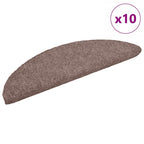 vidaXL Stufenmatten Selbstklebend 10 Stk. 56x17x3 cm Hellbraun Halbrund