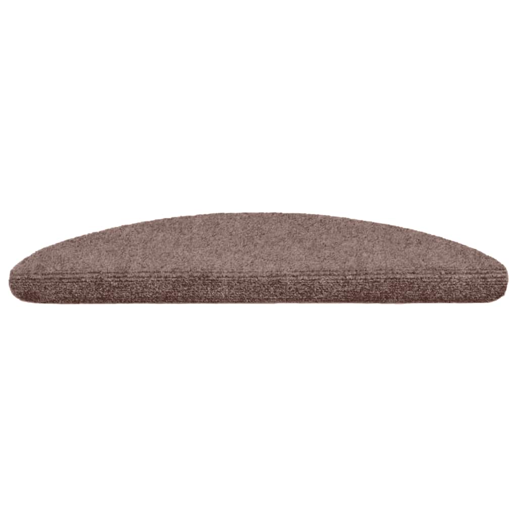 vidaXL Stufenmatten Selbstklebend 10 Stk. 56x17x3 cm Hellbraun Halbrund