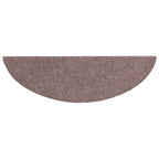 vidaXL Stufenmatten Selbstklebend 10 Stk. 56x17x3 cm Hellbraun Halbrund