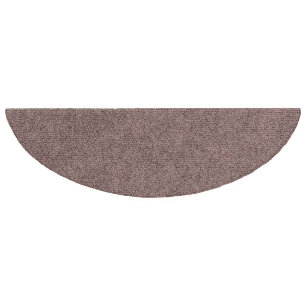 vidaXL Stufenmatten Selbstklebend 10 Stk. 56x17x3 cm Hellbraun Halbrund