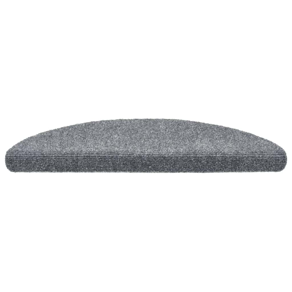 vidaXL Selbstklebende Treppenmatten 10 Stk. Hellgrau 56x17x3 cm