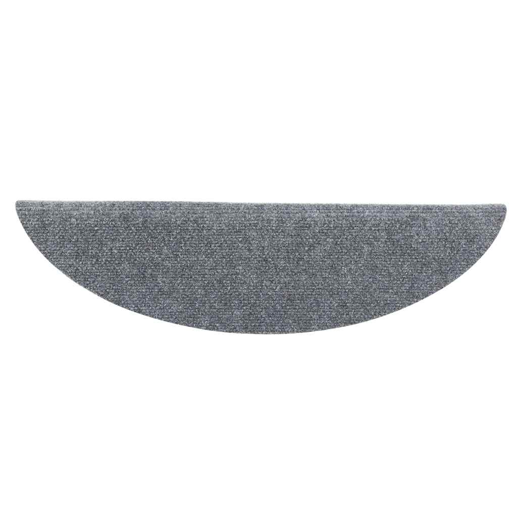 vidaXL Selbstklebende Treppenmatten 10 Stk. Hellgrau 56x17x3 cm