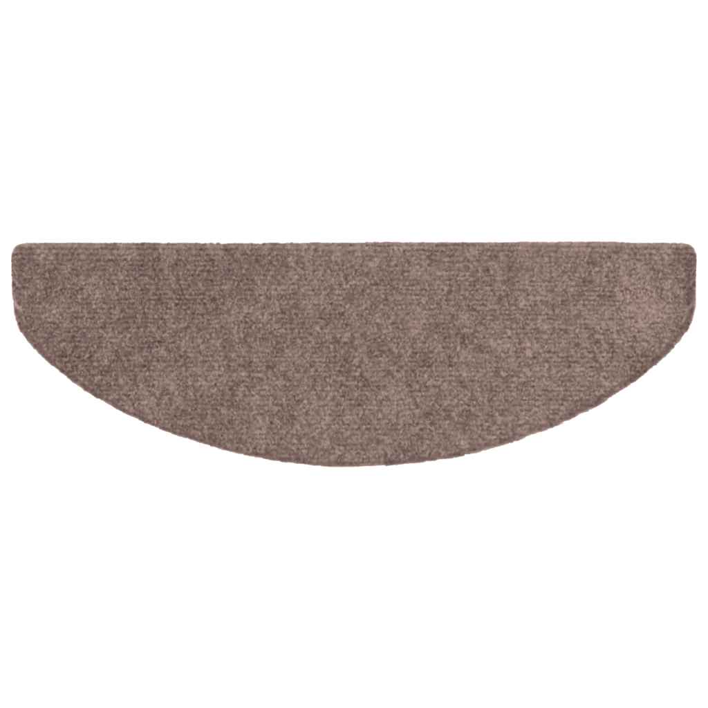 vidaXL Stufenmatten Selbstklebend 5 Stk. 65x21x4 cm Hellbraun Halbrund Groß