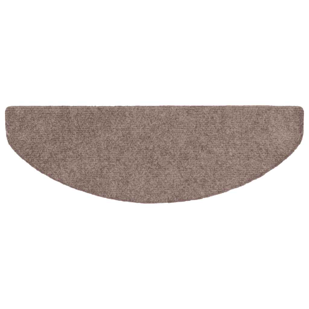 vidaXL Stufenmatten Selbstklebend 10 Stk. 65x21x4 cm Hellbraun Halbrund Groß