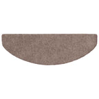 vidaXL Stufenmatten Selbstklebend 10 Stk. 65x21x4 cm Hellbraun Halbrund Groß