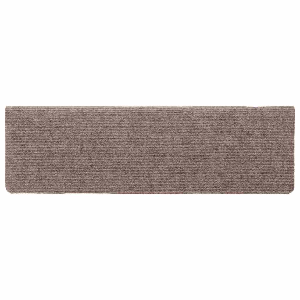vidaXL Stufenmatten Selbstklebend 5 Stk. 65x21x4 cm Hellbraun Rechteckiger Rand